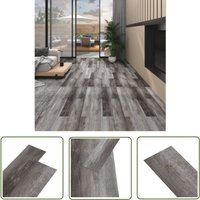 The Living Store - PVC-Fliesen Nicht Selbstklebend 5,26 m² 2mm Holzoptik Gestreift - pvc Boden - Vinyl Boden - Dielenboden - Wohnraum Flooring von THE LIVING STORE