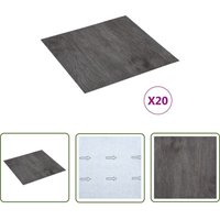 The Living Store - PVC-Fliesen Selbstklebend 20 Stk. 1,86 m² Braun - pvc Fliesen - Vinyl Boden - Selbstklebender Bodenbelag - Wohnraum Dekoration von THE LIVING STORE