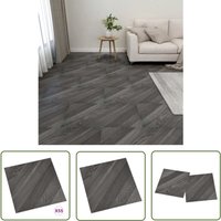 The Living Store - PVC-Fliesen Selbstklebend 55 Stk. 5,11 m² Grau Gestreift - pvc Fliesen - Vinylboden - Selbstklebender Bodenbelag - Grauer Boden von THE LIVING STORE