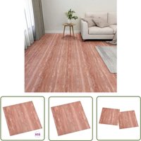 The Living Store - PVC-Fliesen Selbstklebend 55 Stk. 5,11 m² Rot - pvc Fliesen - Vinylboden - Selbstklebender Bodenbelag - Wohnraum Dekoration von THE LIVING STORE
