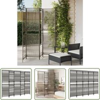 Paravent 5-tlg. Grau Poly Rattan - Raumteiler - Paravent - Trennwandsystem - Privacy Screen - Design Möbel - The Living Store Paravent 5-tlg. Grau Poly Rattan - Raumteiler - Paravent - Trennwandsystem - Privacy Screen - Design Möbel - The Living Store von THE LIVING STORE
