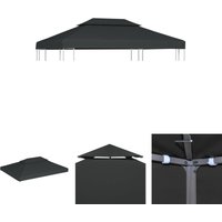 Abcrital - The Living Store Pavillon-Dachplane mit Kaminabzug 310 g/m² 4x3 m Anthrazit - Dächer für Pavillions - Anthrazit von ABCRITAL