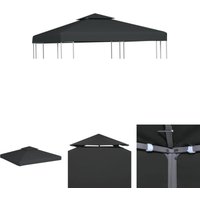 The Living Store Pavillon-Ersatzdach 310 g/m² Dunkelgrau 3x3 m - Dächer für Pavillions von THE LIVING STORE