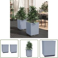 The Living Store - Pflanzkübel 2 Stk. Hellgrau 30x30x37 cm Polypropylen - Blumentopf - Gartendeko - Balkonpflanzen - Gartenmöbel - Polypropylen Topf The Living Store - Pflanzkübel 2 Stk. Hellgrau 30x30x37 cm Polypropylen - Blumentopf - Gartendeko - Balkonpflanzen - Gartenmöbel - Polypropylen Topf von THE LIVING STORE