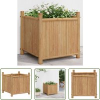 The Living Store Pflanzkübel 40x40x40 cm Bambus - Bambuskiste - Hochbeet - Blumenerde - Gartendekoration - Balkonpflanzen von THE LIVING STORE
