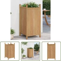Pflanzkübel 40x40x80 cm Bambus - Bambuskiste - Hochbeet - Blumenerde - Gartendeko - Pflanzkasten - The Living Store von THE LIVING STORE