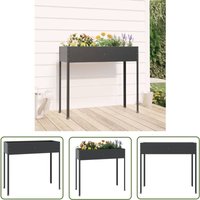 The Living Store - Pflanzkübel Anthrazit 100,5x40,5x90 cm Verzinkter Stahl - Hochbeet - Blumentopf - Pflanzgefäß - Gartendeko - Stahltöpfen von THE LIVING STORE