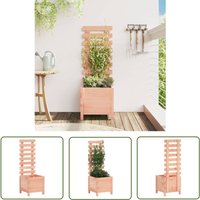 The Living Store Pflanzkübel mit Rankhilfe 39x39,5x114 cm Massivholz Douglasie - Holz Planter - Blumentopf - Kübel - Gartentöpfen - Douglasie von THE LIVING STORE