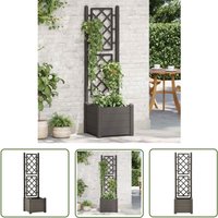 Pflanzkübel mit Spalier 43x43x142 cm pp Anthrazit - Gartengefäß - Blumentopf - Hochbeet - Spalierpflanze - Polypropylen Topf - The Living Store Pflanzkübel mit Spalier 43x43x142 cm pp Anthrazit - Gartengefäß - Blumentopf - Hochbeet - Spalierpflanze - Polypropylen Topf - The Living Store von THE LIVING STORE