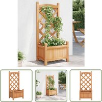 The Living Store - Pflanzkübel mit Spalier Braun Massivholz Tanne - Blumentopf - Rankgitter - Gartendekoration - Terrassenmöbel - Holztöpfen The Living Store - Pflanzkübel mit Spalier Braun Massivholz Tanne - Blumentopf - Rankgitter - Gartendekoration - Terrassenmöbel - Holztöpfen von THE LIVING STORE