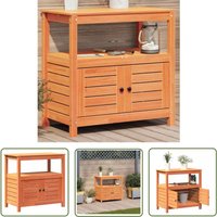 The Living Store Pflanztisch mit Ablagen Braun 82,5x45x81 cm Massivholz Kiefer - Holz Pflanzenregal - Garten Möbel - Kiefernholz Pflanzt Tisch The Living Store Pflanztisch mit Ablagen Braun 82,5x45x81 cm Massivholz Kiefer - Holz Pflanzenregal - Garten Möbel - Kiefernholz Pflanzt Tisch von THE LIVING STORE