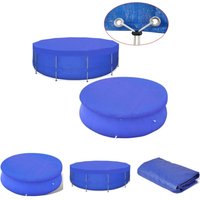 Poolabdeckung pe Rund 460 cm 90 g/m² - Poolabdeckungen & -unterlagen - Blau - The Living Store von THE LIVING STORE
