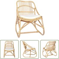 The Living Store Rattenstuhl Leinen - Rattenstuhl - Rattanstuhl - Esszimmerstuhl - Wohnzimmersessel - Lounge Chair von THE LIVING STORE
