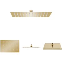 The Living Store - Regenbrause Edelstahl 30x20 cm Rechteckig Golden - Duschköpfe - Gold von THE LIVING STORE