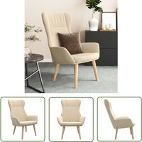 The Living Store - Relaxsessel Creme Stoff - Sessel - Relaxsessel - Bequemlichkeit - Wohnzimmermöbel - Cremefarbene Möbel von THE LIVING STORE