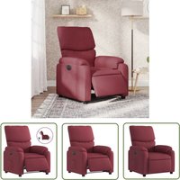 The Living Store - Relaxsessel Elektrisch Weinrot Stoff - Fernsehsessel - Elektrischer Relaxsessel - Bequeme Lounge Sessel - Weinrot Sofa von THE LIVING STORE