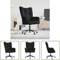 The Living Store - Relaxsessel Schwarz Samt - Samtsessel - Sessel Schwarz - Wohnzimmersessel - Drehstuhl - Armlehnstühle von THE LIVING STORE