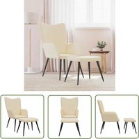 The Living Store - Relaxsessel mit Hocker Creme Stoff - Sessel - Relaxsessel - Bequemlichkeit - Wohnraum Dekoration - Creme Sofa The Living Store - Relaxsessel mit Hocker Creme Stoff - Sessel - Relaxsessel - Bequemlichkeit - Wohnraum Dekoration - Creme Sofa von THE LIVING STORE