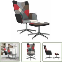 The Living Store Relaxsessel mit Hocker Patchwork Stoff - Sessel - Relaxsessel - Lounge Chair - Patchwork Möbel - Bequemlichkeit The Living Store Relaxsessel mit Hocker Patchwork Stoff - Sessel - Relaxsessel - Lounge Chair - Patchwork Möbel - Bequemlichkeit von THE LIVING STORE