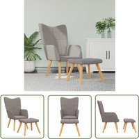The Living Store - Relaxsessel mit Hocker Taupe Stoff - Sessel - Relaxsessel - Wohnraumgestaltung - Bequemlichkeit - Stahlgestell The Living Store - Relaxsessel mit Hocker Taupe Stoff - Sessel - Relaxsessel - Wohnraumgestaltung - Bequemlichkeit - Stahlgestell von THE LIVING STORE