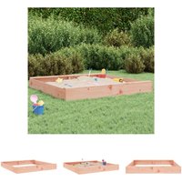 Sandkasten mit Sitzen Quadratisch Massivholz Douglasie - Sandkästen - Braun - The Living Store von THE LIVING STORE