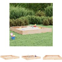 Sandkasten mit Sitzen Quadratisch Massivholz Kiefer - Sandkästen - Braun - The Living Store von THE LIVING STORE