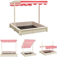 Sandkasten mit Verstellbarem Dach Tannenholz Weiß und Rot UV50 - Sandkästen - Weiß - The Living Store Sandkasten mit Verstellbarem Dach Tannenholz Weiß und Rot UV50 - Sandkästen - Weiß - The Living Store von THE LIVING STORE