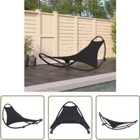 The Living Store - Schaukelliege mit Rollen Stahl & Textilene Schwarz - Gartensaison - Gartenmöbel - Sonnenschirm - Lounge Möbel - Outdoor Relaxen von THE LIVING STORE