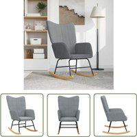 The Living Store - Schaukelsessel Hellgrau Stoff - Schaukelsessel - Relaxsessel - Wohnzimmersessel - Grau - Polstersessel The Living Store - Schaukelsessel Hellgrau Stoff - Schaukelsessel - Relaxsessel - Wohnzimmersessel - Grau - Polstersessel von THE LIVING STORE