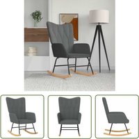 The Living Store - Schaukelstuhl Dunkelgrau Stoff - Schaukelstuhl - Relaxsessel - Wohnzimmersessel - Lounge Chair - Gemütlicher Stuhl The Living Store - Schaukelstuhl Dunkelgrau Stoff - Schaukelstuhl - Relaxsessel - Wohnzimmersessel - Lounge Chair - Gemütlicher Stuhl von THE LIVING STORE