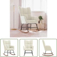 The Living Store - Schaukelstuhl Samt Creme - Samtsessel - Schaukelstuhl - Wohnzimmersessel - Cremefarbener Sessel - Gemütlicher Sessel The Living Store - Schaukelstuhl Samt Creme - Samtsessel - Schaukelstuhl - Wohnzimmersessel - Cremefarbener Sessel - Gemütlicher Sessel von THE LIVING STORE