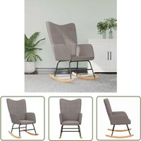 The Living Store - Schaukelstuhl Taupe Stoff - Schaukelstuhl - Relaxsessel - Wohnzimmersessel - Lounge Chair - Gemütlicher Stuhl The Living Store - Schaukelstuhl Taupe Stoff - Schaukelstuhl - Relaxsessel - Wohnzimmersessel - Lounge Chair - Gemütlicher Stuhl von THE LIVING STORE