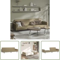 The Living Store - Schlafsofa 2-Sitzer Cappuccino-Braun Kunstleder - Schlafsofa - Couchtisch - Wohnzimmereinrichtung - Gästezimmer - Kleines Apartment von THE LIVING STORE