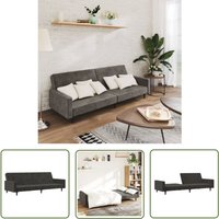 The Living Store - Schlafsofa 2-Sitzer Dunkelgrau Samt - Samtsofa - Schlafsofa - Gästebett - Wohnzimmersofa - Couch The Living Store - Schlafsofa 2-Sitzer Dunkelgrau Samt - Samtsofa - Schlafsofa - Gästebett - Wohnzimmersofa - Couch von THE LIVING STORE