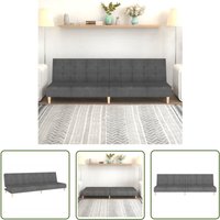 The Living Store - Schlafsofa 2-Sitzer Hellgrau Stoff - Schlafsofa - Couch - Gästebett - Wohnzimmersofa - 2-Sitzer Sofa von THE LIVING STORE