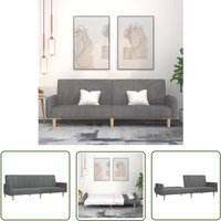 The Living Store - Schlafsofa 2-Sitzer Hellgrau Stoff - Sofabett - Schlafsofa - Gästebett - Wohnraumgestaltung - Gemütliches Wohnen von THE LIVING STORE