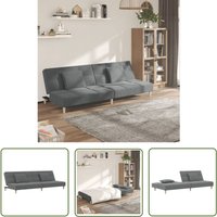 The Living Store - Schlafsofa 2-Sitzer mit 2 Kissen Dunkelgrau Stoff - Schlafsofa - Couchtisch - Wohnraumgestaltung - Gästezimmer - Kleines Apartment von THE LIVING STORE