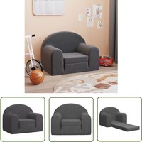 The Living Store - Schlafsofa für Kinder Anthrazit Weich Plüsch - Kinder-Sofa - Kindercouch - Kuschelbett - Spielplatz - Wohnaccessoires von THE LIVING STORE