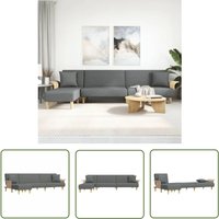The Living Store Schlafsofa in L-Form Dunkelgrau 279x140x70 cm Stoff - L-förmiges Schlafsofa - Schlafsofa - Wohnlandschaft - Couch - Gästebett von THE LIVING STORE