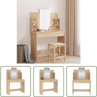 The Living Store Schminktisch mit Spiegel Sonoma-Eiche 96x39x142 cm - Schminktisch - Kosmetikschrank - Frisiertisch - Badezimmermöbel - Spiegelschrank The Living Store Schminktisch mit Spiegel Sonoma-Eiche 96x39x142 cm - Schminktisch - Kosmetikschrank - Frisiertisch - Badezimmermöbel - Spiegelschrank von THE LIVING STORE