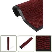 The Living Store - Schmutzfangmatte Rechteckig Getuftet 90x150 cm Rot - Schmutzfangmatte - Eingangsmatte - Türmatte - Fußmatte - pvc Matten von THE LIVING STORE