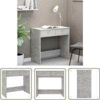 The Living Store - Schreibtisch Betongrau 80x40x75 cm Holzwerkstoff - Schreibtisch - Holzwerkstoff Schreibtisch - Moderner Schreibtisch - Grauer von THE LIVING STORE
