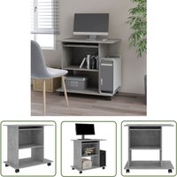 The Living Store - Schreibtisch Betongrau 80x50x75 cm Holzwerkstoff - Schreibtisch - Laptoptisch - PC-Tisch - Homeoffice Tisch - Bürostuhl von THE LIVING STORE