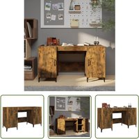 The Living Store - Schreibtisch Räuchereiche 140x50x75 cm Holzwerkstoff - Industrieller Schreibtisch - Schreibtisch Braun - Holzwerkstoff The Living Store - Schreibtisch Räuchereiche 140x50x75 cm Holzwerkstoff - Industrieller Schreibtisch - Schreibtisch Braun - Holzwerkstoff von THE LIVING STORE