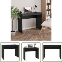 The Living Store - Schreibtisch Schwarz 90x40x72 cm Holzwerkstoff - Schwarzer Schreibtisch - Schreibtisch Schwarz - Kleiner Schreibtisch - Kompakter von THE LIVING STORE