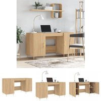 The Living Store - Schreibtisch Sonoma-Eiche 140x50x75 cm Holzwerkstoff - Schreibtische - Braun The Living Store - Schreibtisch Sonoma-Eiche 140x50x75 cm Holzwerkstoff - Schreibtische - Braun von THE LIVING STORE