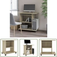 The Living Store - Schreibtisch Sonoma-Eiche 80x50x75 cm Holzwerkstoff - Schreibtisch - Laptoptisch - PC-Tisch - Homeoffice - Holzwerkstoff Tisch The Living Store - Schreibtisch Sonoma-Eiche 80x50x75 cm Holzwerkstoff - Schreibtisch - Laptoptisch - PC-Tisch - Homeoffice - Holzwerkstoff Tisch von THE LIVING STORE