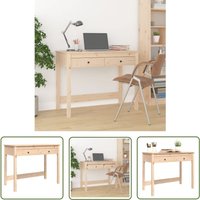 The Living Store - Schreibtisch mit Schubladen 100x50x78 cm Massivholz Kiefer - Holz Schreibtisch - Kiefernholzschiebtisch - Schreibtisch Massiv The Living Store - Schreibtisch mit Schubladen 100x50x78 cm Massivholz Kiefer - Holz Schreibtisch - Kiefernholzschiebtisch - Schreibtisch Massiv von THE LIVING STORE