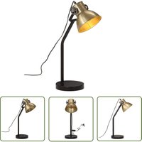 The Living Store Schreibtischlampe 25 W Antik-Messing 17x17x60 cm E27 - Industrielampen - Schreibtischlampe - Vintage Lampe - Metalllampe - Eisenlampe von THE LIVING STORE