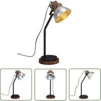 The Living Store - Schreibtischlampe 25 w Vintage-Silber 18x18x60 cm E27 - Vintage Schreibtischlampe - Industrielampen - Stehlampe - Wohnzimmerstil von THE LIVING STORE